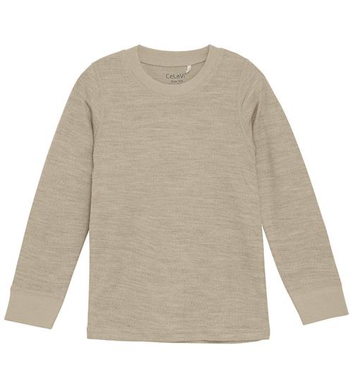 CeLaVi Bluse - Uld/Viskose - Savannah Tan