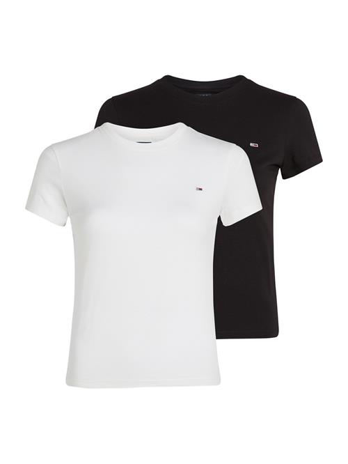 Tommy Jeans Shirts 'Slim T'  sort / hvid