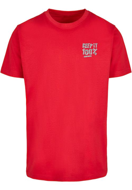 Mister Tee Bluser & t-shirts 'Keep It 100'  grå / knaldrød