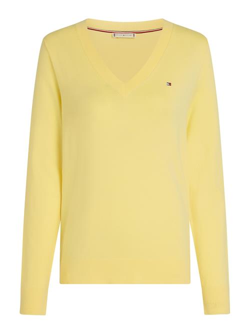 TOMMY HILFIGER Pullover 'Gold-tone Button Cuff'  gul