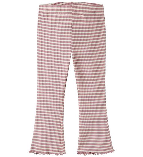 Name It Leggings - Rib - Flare - NmfVemma - Lilas/White