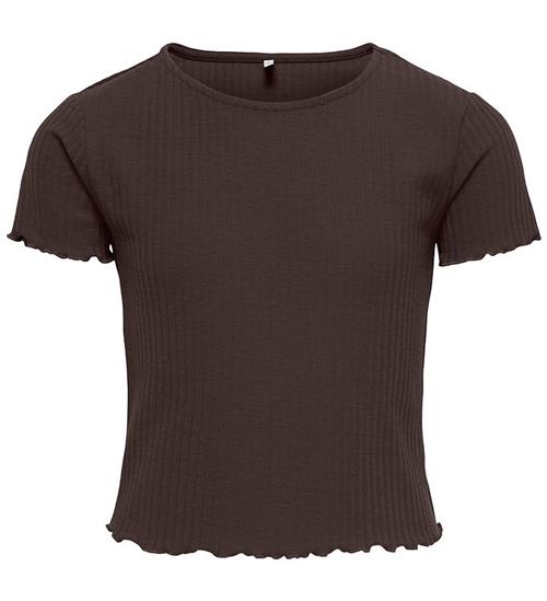 Kids Only T-shirt - Noos - Rib - KogNella - Coffee Bean