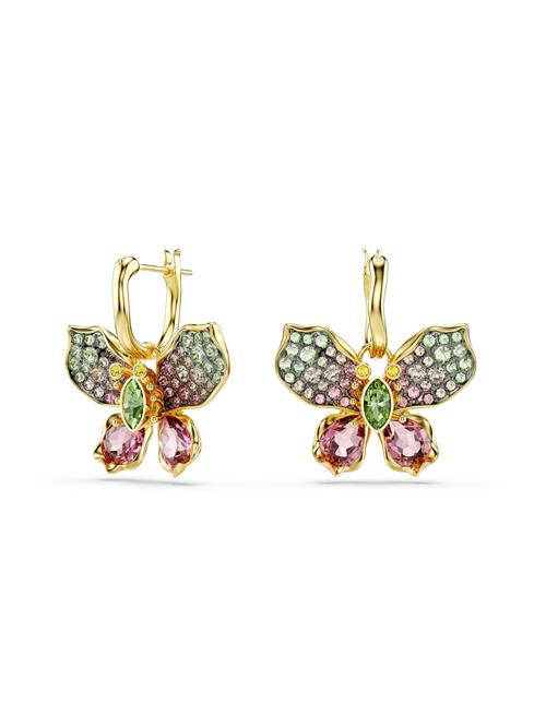 Swarovski Øreringe 'Idyllia'  gul / guld / grøn / lyserød