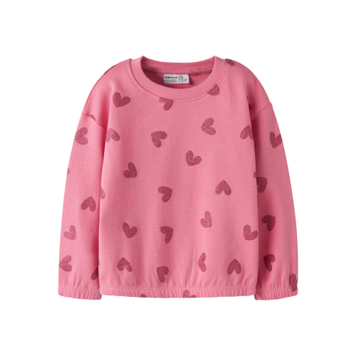 NAME IT Sweatshirt Viluba Flowering Ginger Glitter Hearts