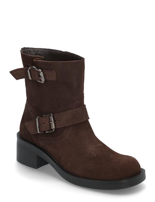 Bianco | Biaharper Mid Calf Biker Boot Oily Suede | 36