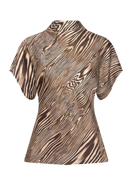 Malina | Otilia Draped Half Polo Top | M