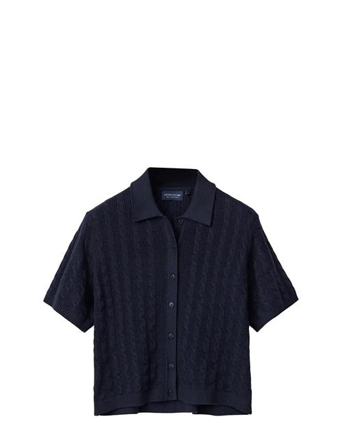 Lexington Clothing | Short Sleeve Cable Knitted Polo Cardigan | XL