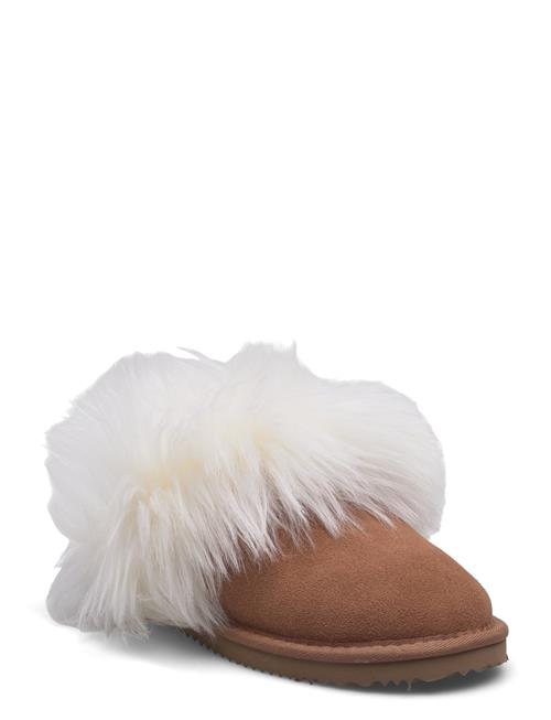 Rosemunde | Rhevelyn Leather Long Hair Slippers | 39