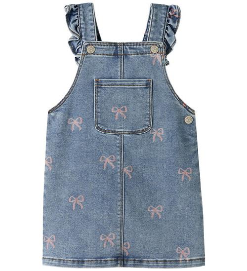 Name It Denimkjole - NmfFaith - AOP - Medium Blue Denim/Bow