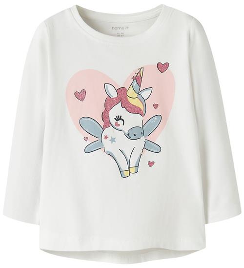 Name It Bluse - NmfVix - Bright White/Unicorn Heart