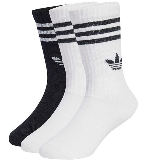 adidas Originals Strømper - 3-pak - Crew - White/Black
