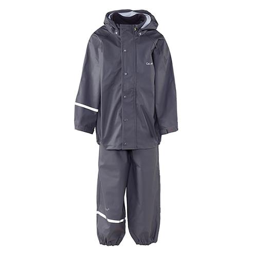 Celavi Basic Regntøjssæt Grey  110 cm  Grå  110 cm  Drenge, Piger