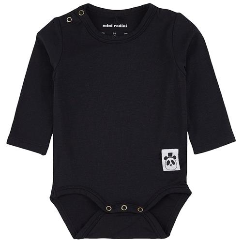 Mini Rodini Babybody Sort Black-56/62 cm  Sort  56/62 cm  Drenge, Piger