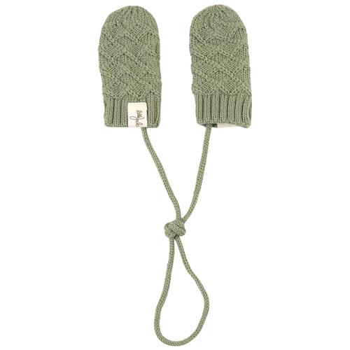 Little Jalo Strikkede Babyvanter Khaki 62/68 cm  Grøn  62/68 cm  Drenge, Piger