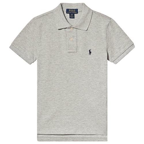 Ralph Lauren Logo Poloshirt Gråmeleret S (8 Years)  Grå  8 år  Drenge