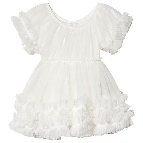 DOLLY by Le Petit Tom Flæsekjole White Off-white-4-6 Y  Hvid  4-6 år  Piger