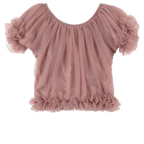 DOLLY by Le Petit Tom Frilly Princess Top Mauve Newborn  Lilla  nyfødt  Piger