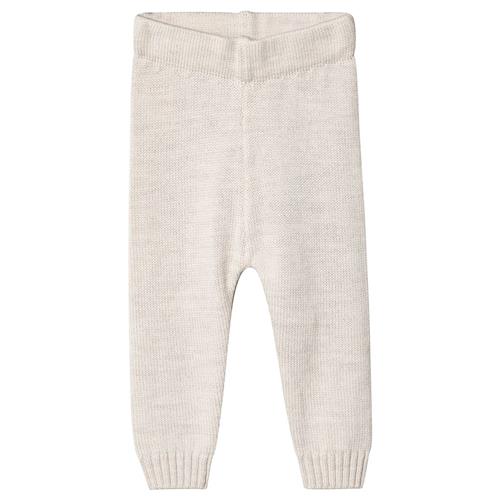 Little Jalo Strikket Babybukser Cremefarvede 68 cm  Creme  68 cm  Drenge, Piger