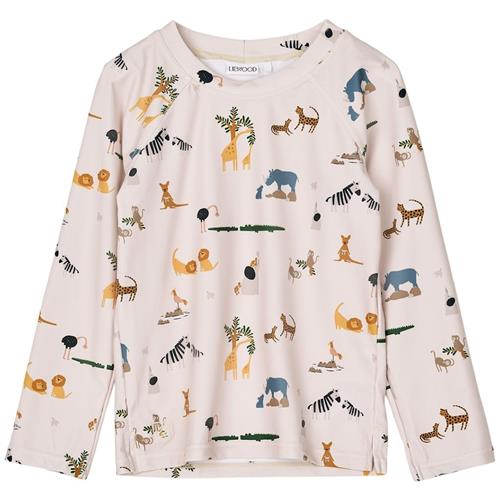 Liewood Noah UV-trøje All Together Sandy 56 cm  Beige  56 cm  Drenge, Piger