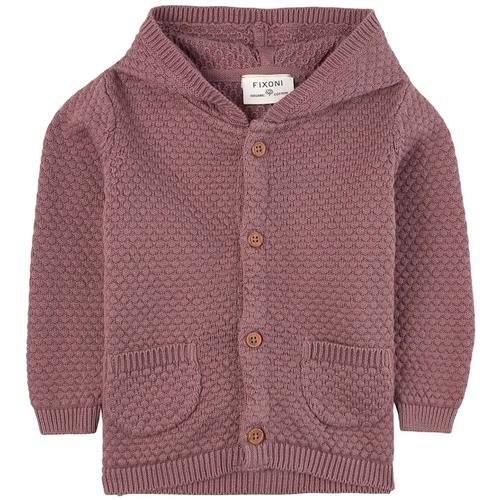 Fixoni Cardigan Med Hætte Grape Shake 62 cm  Lilla  62 cm  Drenge, Piger