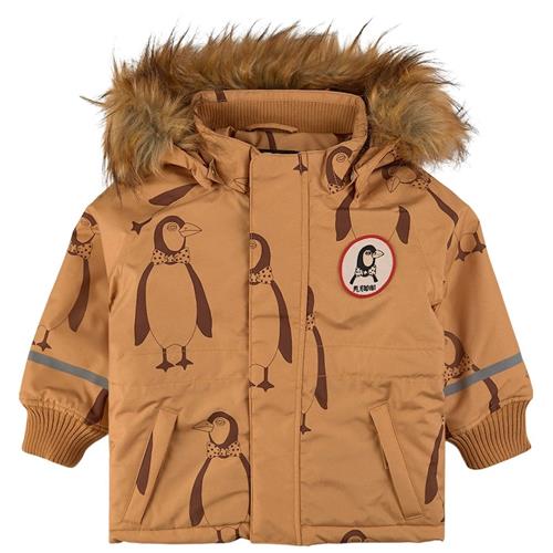 Mini Rodini Penguin K2 Mønstret Vinterjakke Beige 92/98 cm  Beige  92/98 cm  Drenge, Piger