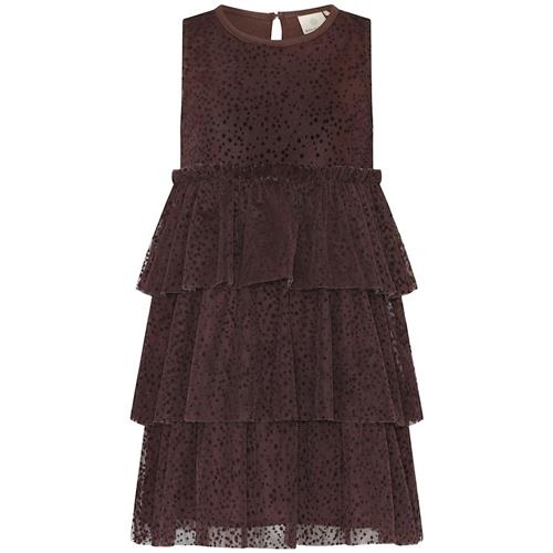 EnFant Mønstret Tylkjole Chestnut 92 cm  Brun  92 cm  Piger