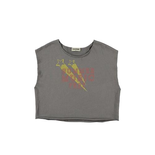 Tocoto Vintage Top Med Tryk Mørkegrå 3 Y  Grå  3 år  Drenge, Piger