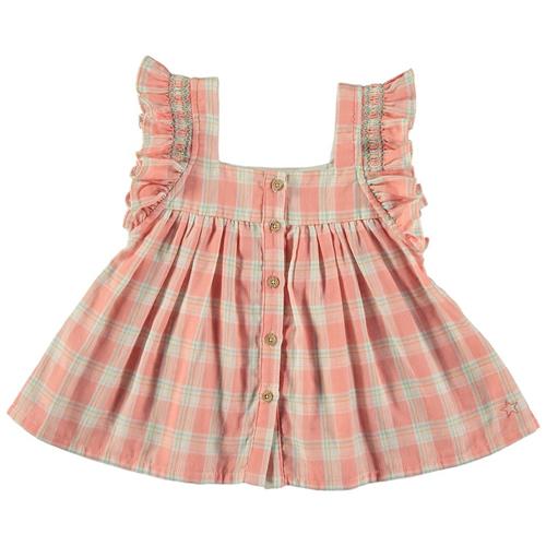 Tocoto Vintage Ternet Bluse Lyserød 12 Months  Lyserød  12 måneder  Piger