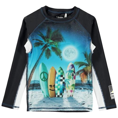 Molo Neptune UV-trøje Sunset Surfer 86/92 cm  Sort  86/92 cm  Drenge, Piger