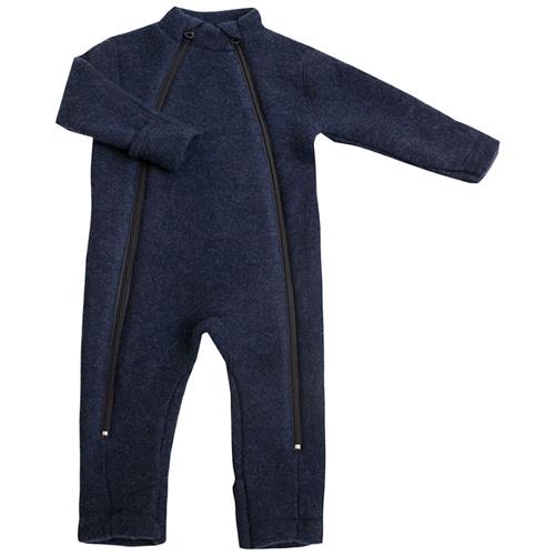 Joha Body I Uld Mørkeblå Melange Blue 60 cm Uld Blå  60 cm  Drenge, Piger