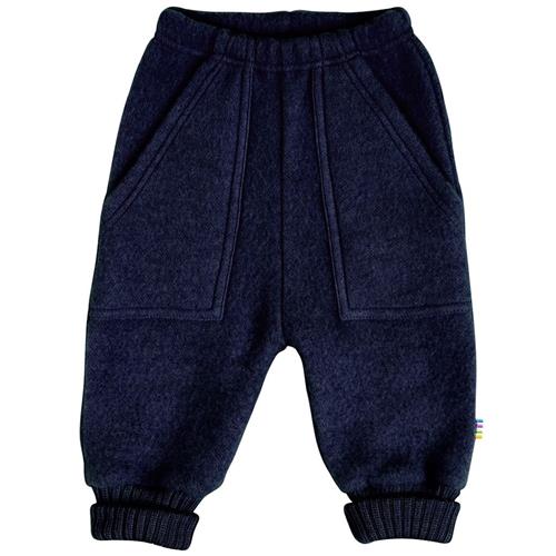Joha Uldbukser Marineblå Melange Dark Blue-80 cm Uld Blå  80 cm  Drenge, Piger
