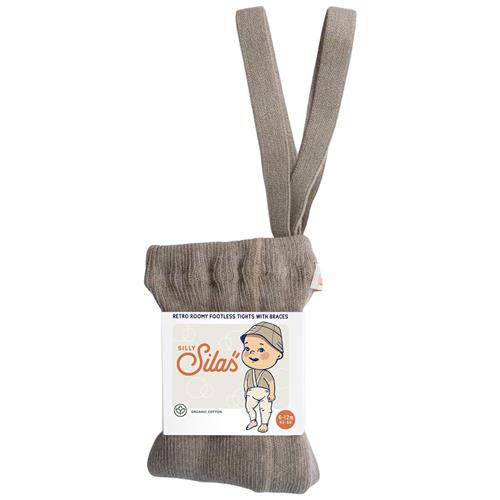 Silly Silas GOTS Rummelige Fodløse Strømpebukser Peanut Blend  6-12 Months  Beige  6-12 måneder  Drenge, Piger