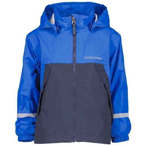 Didriksons Bladet Raincoat Caribbean blue 110 cm  Blå  110 cm  Drenge, Piger