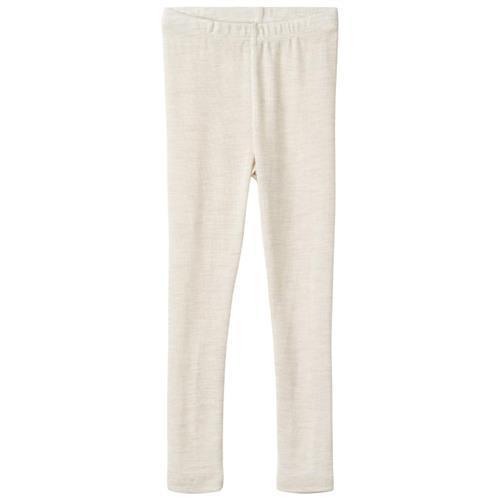 Wheat Agi Leggings I Uld Eggshell Melange  Cream 50 cm  Creme  50 cm  Drenge, Piger