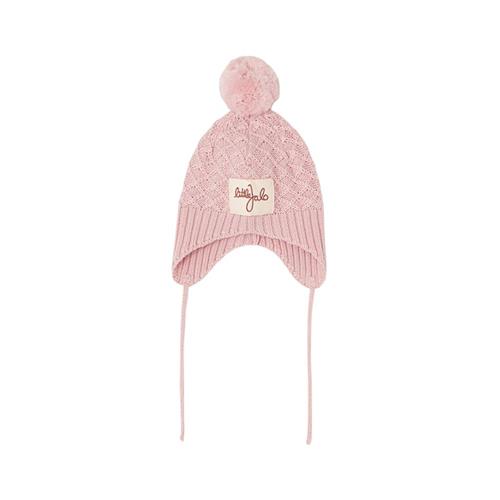 Little Jalo Strikket Uldhat Blush Pink 40/42 cm Wool Lyserød  40/42 cm  Drenge, Piger