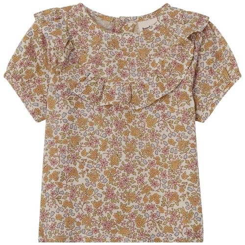 Buddy & Hope GOTS Greta Blomstret Bluse Wildflowers 86/92 cm  Creme  86/92 cm  Piger