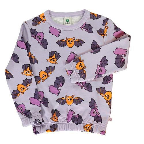Småfolk Sweatshirt with bats  Orchid Petal 2-3 Y  Lilla  2-3 år  Piger