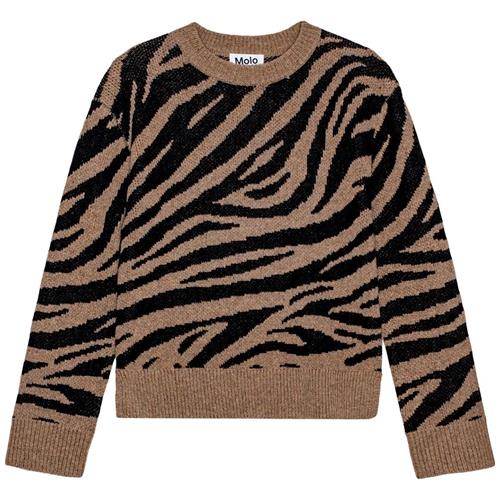 Molo Gerda Strikket trøje Zebra 110/116 cm  Brun  110/116 cm  Piger
