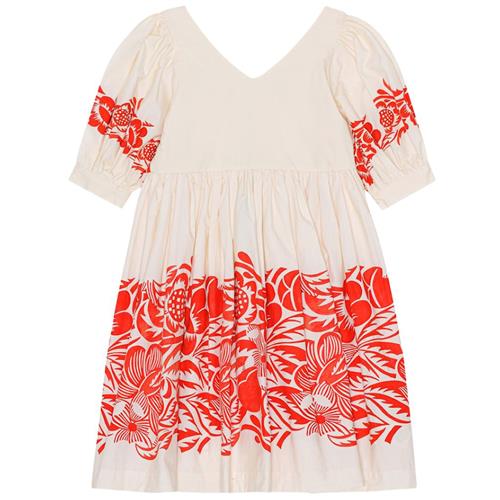 Molo GOTS Camilo Kjole Folklore 98/104 cm  Creme  98/104 cm  Piger