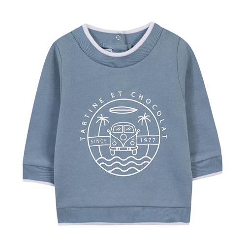Tartine et Chocolat Sweatshirt Blueberry 3 months  Blå  3 måneder  Drenge