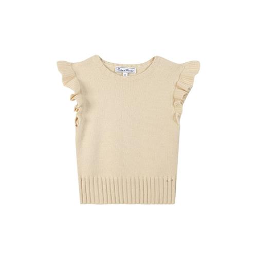 Tartine et Chocolat Elfenbensfarvet strikket sweater i uldblanding 6 Y  Creme  6 år  Piger