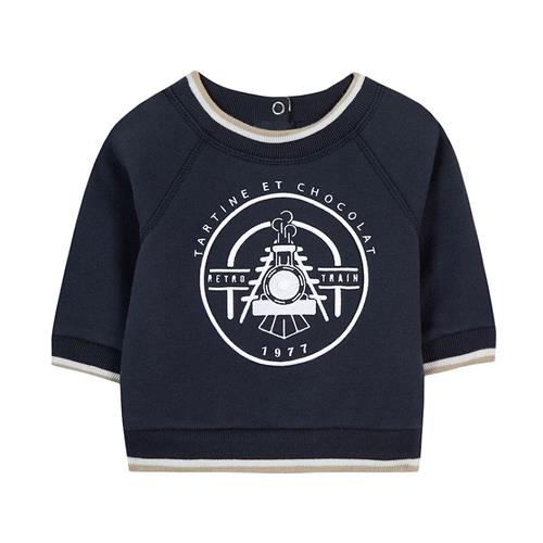 Tartine et Chocolat Sweatshirt Navy Blanchit 2 Y  Marineblå  2 år  Drenge