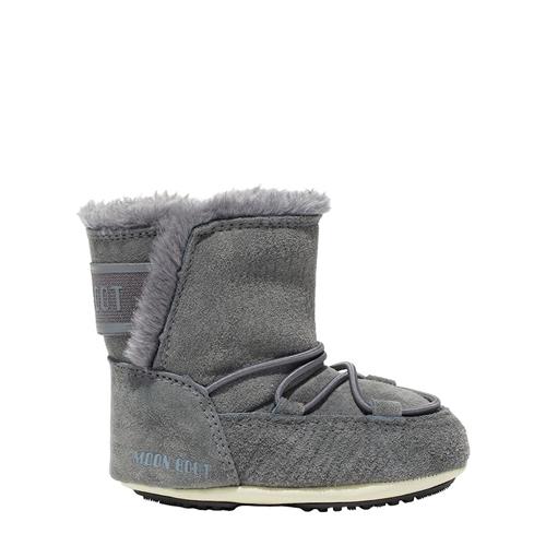 Moon Boot Krybbe Ruskind Sne Støvler Dark Grey 17-18 EU  Grå  17-18 EU  Drenge