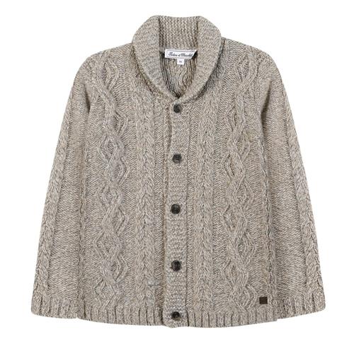 Tartine et Chocolat Cardigan i uld Kastanje 6 Y Wool Brun  6 år  Drenge