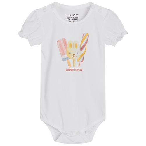 Hust&Claire Blanca Babybody Hvid 68 cm  Hvid  68 cm  Piger