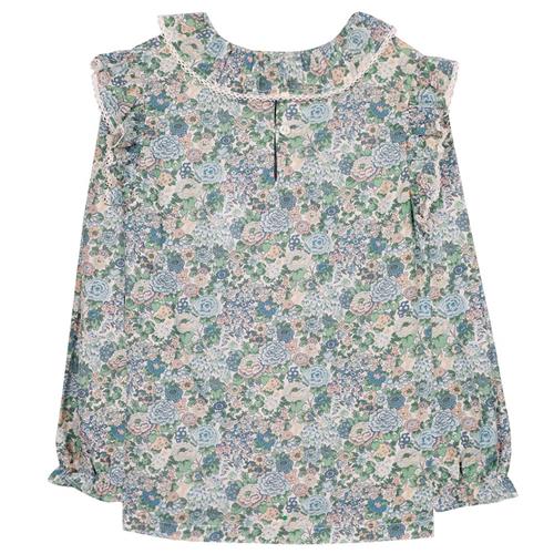 Tartine et Chocolat Blomstret bluse Celadon 3 Y  Grøn  3 år  Piger