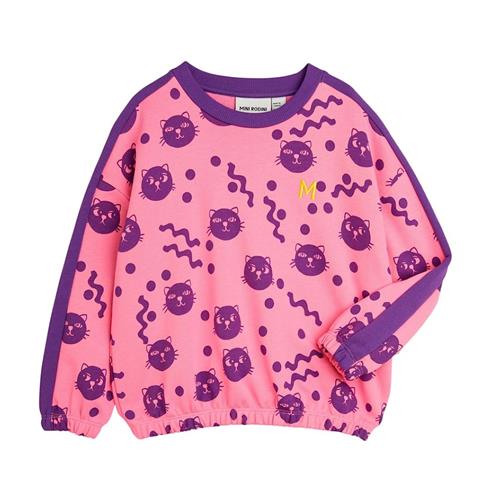 Mini Rodini Squiggly Cats Sweatshirt Pink 104/110 cm  Lyserød  104/110 cm  Drenge, Piger