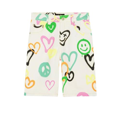 Molo Art Shorts Heart Colors 116 cm  Creme  116 cm  Drenge, Piger