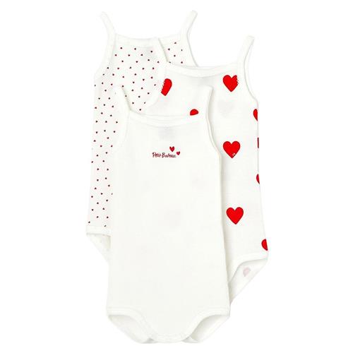 Petit Bateau 3-pak Babybodyer Cremefarvede 24 months  Creme  24 måneder  Piger