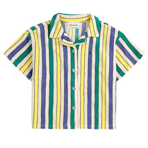 Bobo Choses Multicolor Stribet Skjorte I Frotté Offwhite 4-5 Y  Creme  4-5 år  Drenge